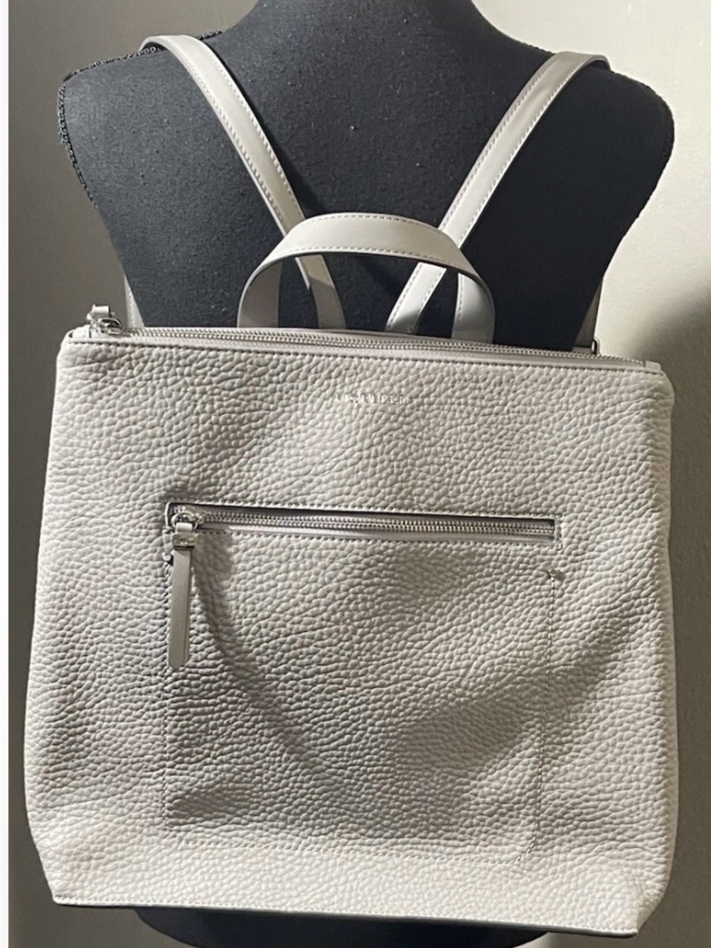 Fiorelli Finley Backpack Gray Pebbled Faux Leather Rucksack Handbag Travel Mini